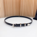 CELINE Small Western Belt 18mm Black Patent Embossed Calfskin Shw