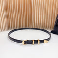 CELINE Small Western Belt 18mm Black Patent Embossed Calfskin Ghw