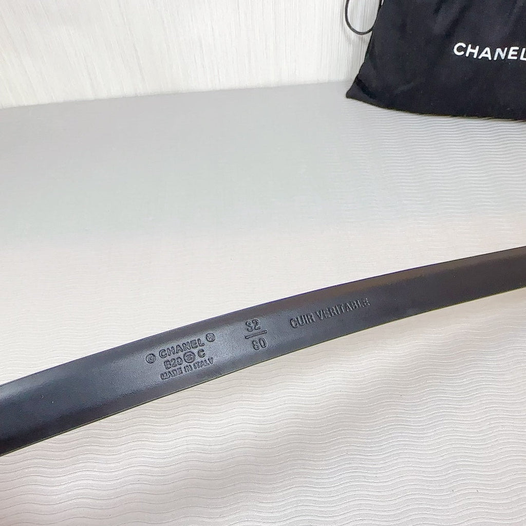 CHANEL BELT 20 MM IN DESERT SAND SMOOTH CALFSKIN GOLD HARDWARE ATTACH RHINSTONE