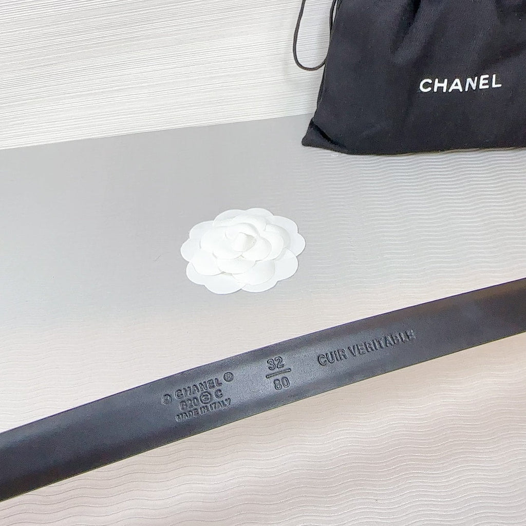CHANEL BELT 20 MM IN BRONZE BROWN SMOOTH CALFSKIN GOLD HARDWARE ATTACH RHINSTONE