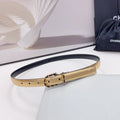 CHANEL BELT 20 MM IN GOLD MIX BLACK CALFSKIN GOLD HARDWARE