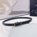 CHANEL BELT 20 MM IN BLACK CALFSKIN GOLD HARDWARE