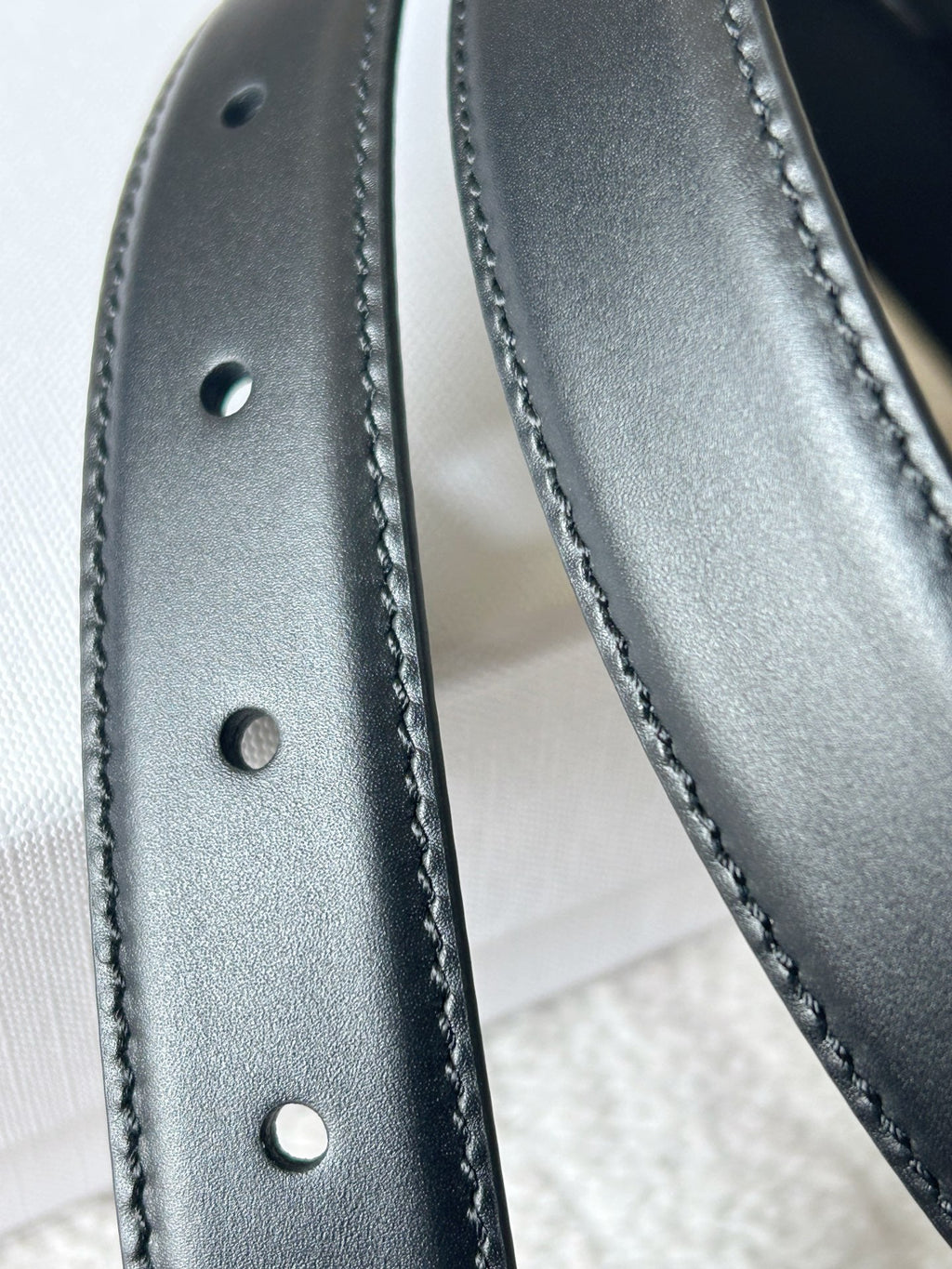 CELINE TRIOMPHE BELT 24MM IN BLACK CALFSKIN WITH LEATHER BUCKLE GOLD HARDWARE